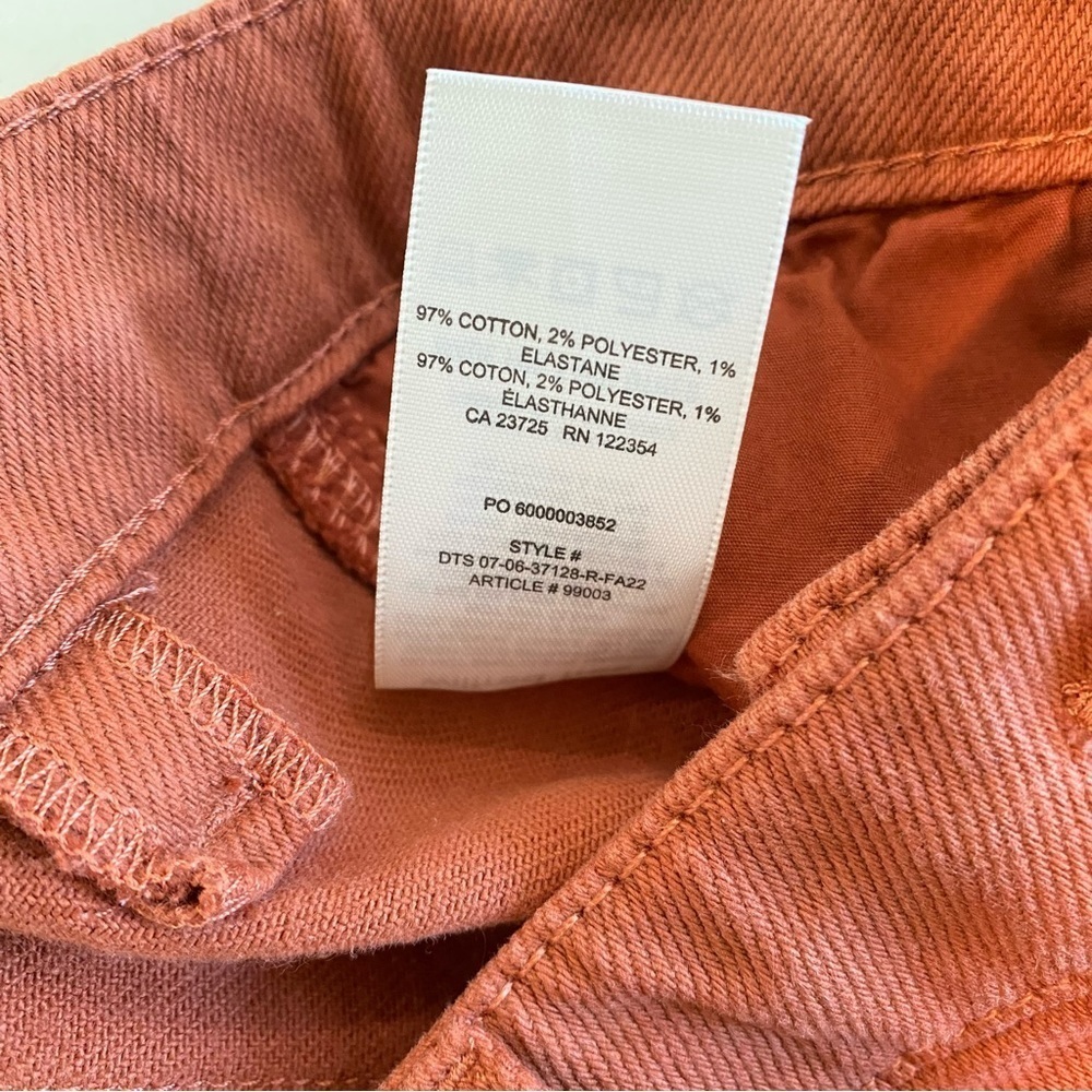 Aritzia Wilfred Free Modern Cargo Pant Rust Red Brown Button Fly High Rise - Picture 11 of 12